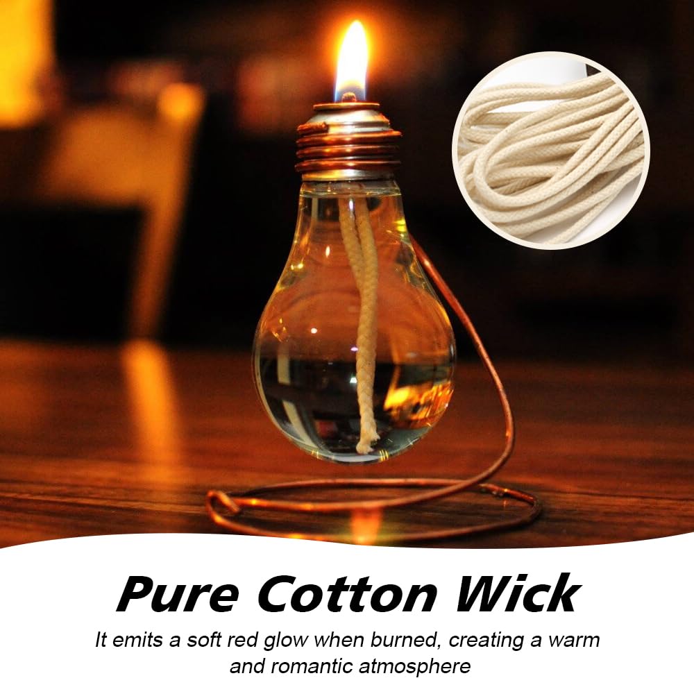 HMCEY Mèche Lampe à Huile 10 Mx3 MM,Meche Bougie Coton De