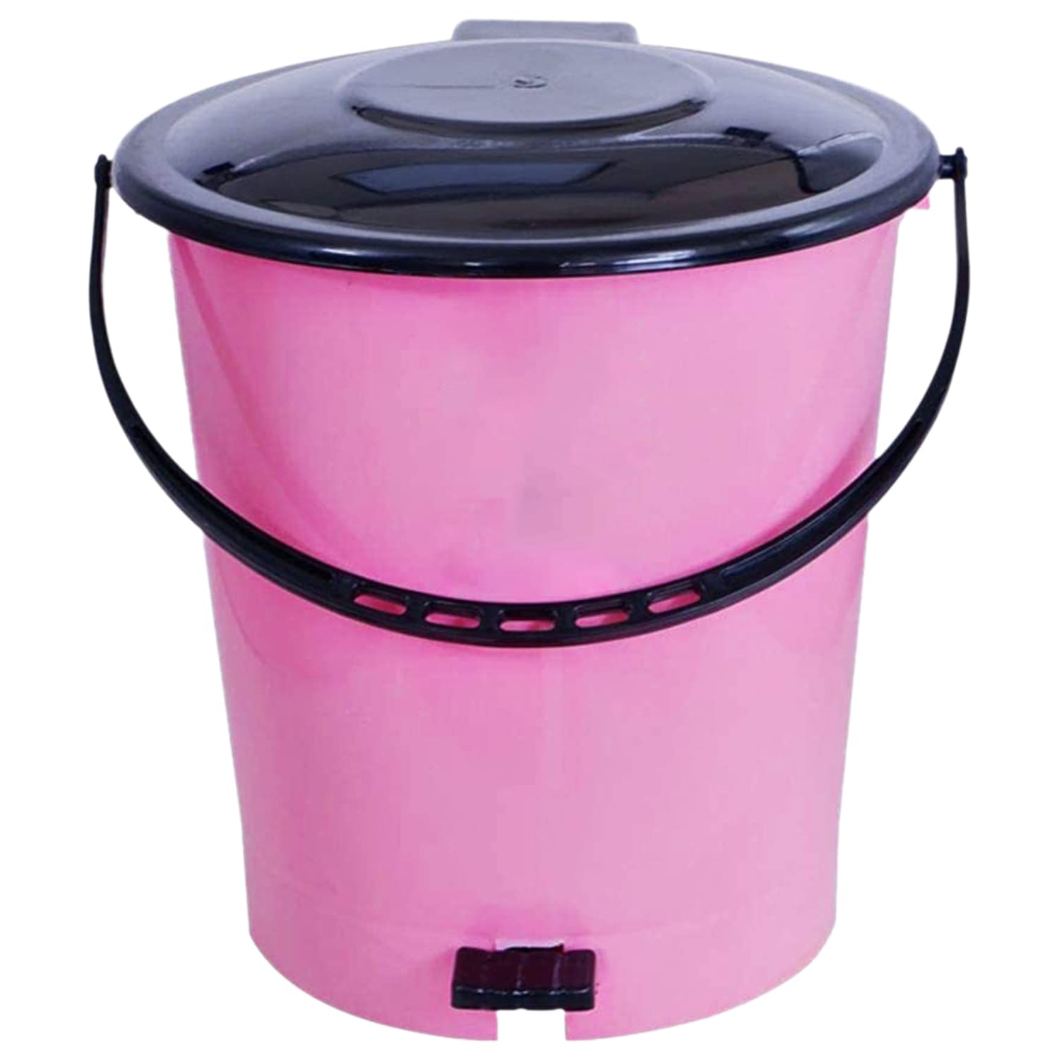 Kuber Industries Pedal Dustbin With Handle|Plastic Small Bin For Office, Kitchen, Bathroom|Waste bin/Garbage Bin/Trash Bin "5Ltr" (Pink & Black) (B0C6QWWRLJ) Amazon Price History, Amazon Price Tracker