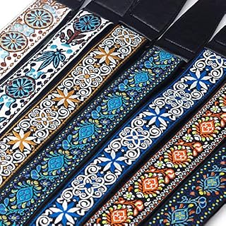 Amorar Rétro Sangle de Guitare Sangle d’ukulélé Bandoulière réglable en Coton et Cuir Broderie pour Guitare électrique… - Les Beatles, Paul McCartney, John Lennon, RIngo Starr, George Harrison Amorar Rétro Sangle de Guitare Sangle d'ukulélé Bandoulière réglable en Coton et Cuir Broderie pour Guitare électrique… – Image 3