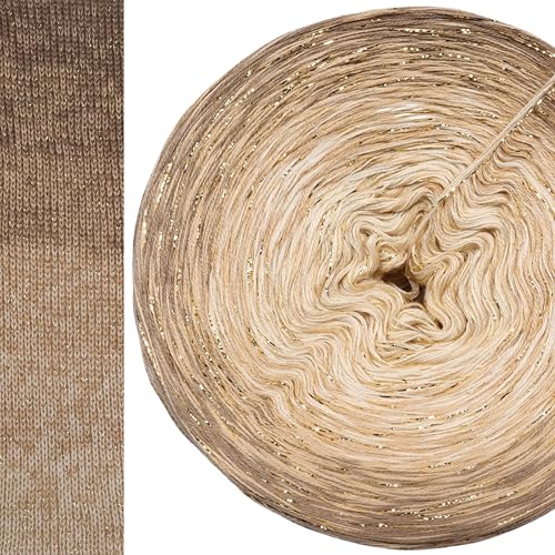 Bobbel Farbverlaufsgarn Zimtstern mit Glitzer 250g - 950m Schlamm außen 4 fädig Märchengarne Wolle