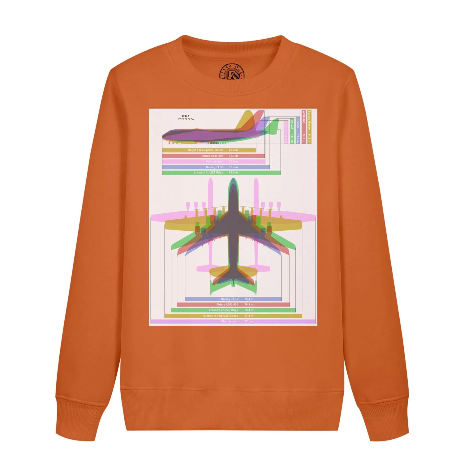 Sweatshirt enfant avion long courrier cargo en coton confortable
