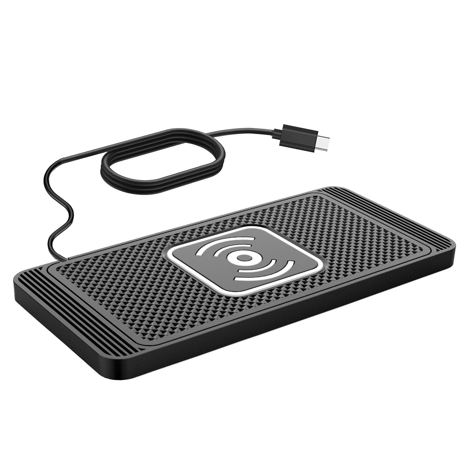 15 W Tappetino Ricarica Wireless Auto Caricabatterie Wireless Auto Base Di Ricarica Antiscivolo Compatibile Con iPhone 15/14/13/12/11Pro/Samsung/S23/S22/S22/S21/15/14/13/12/AirPods