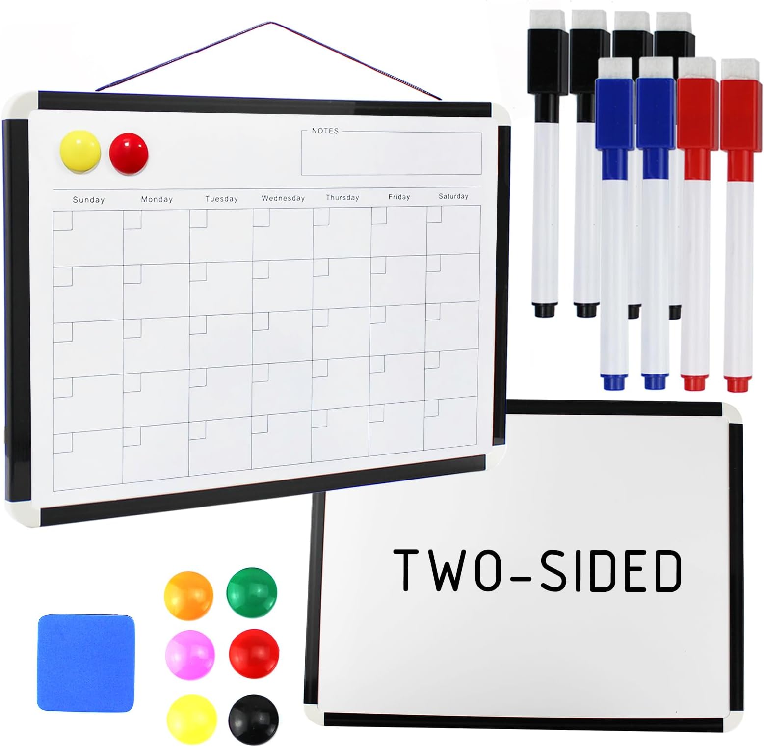 Dry Erase Whiteboard Calendar for Wall, 16’’×12’’ Monthly Dry Erase Board,