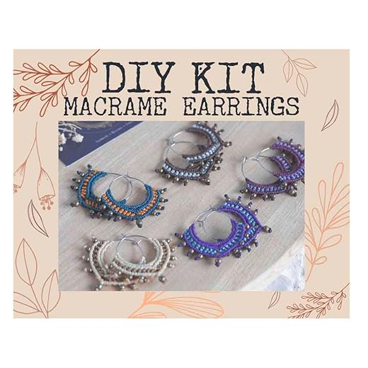 Kit pendientes macramé DIY, kit tutorial pendientes aro, kit joyería DIY, pendientes macramé, pendientes boho, regalo bohemio, paso a paso