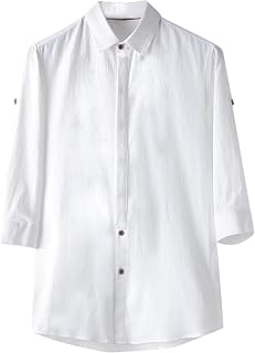 Hawaiian Shirts for Men Large Casual Shirts Summer Autumn Shirts for Men Plain Formal Shirts Blouses for Men Chiffon Long/Short/Sleeveless Sleeve Tee Shirts for Men Office Regular Fit Shirts T-Sh