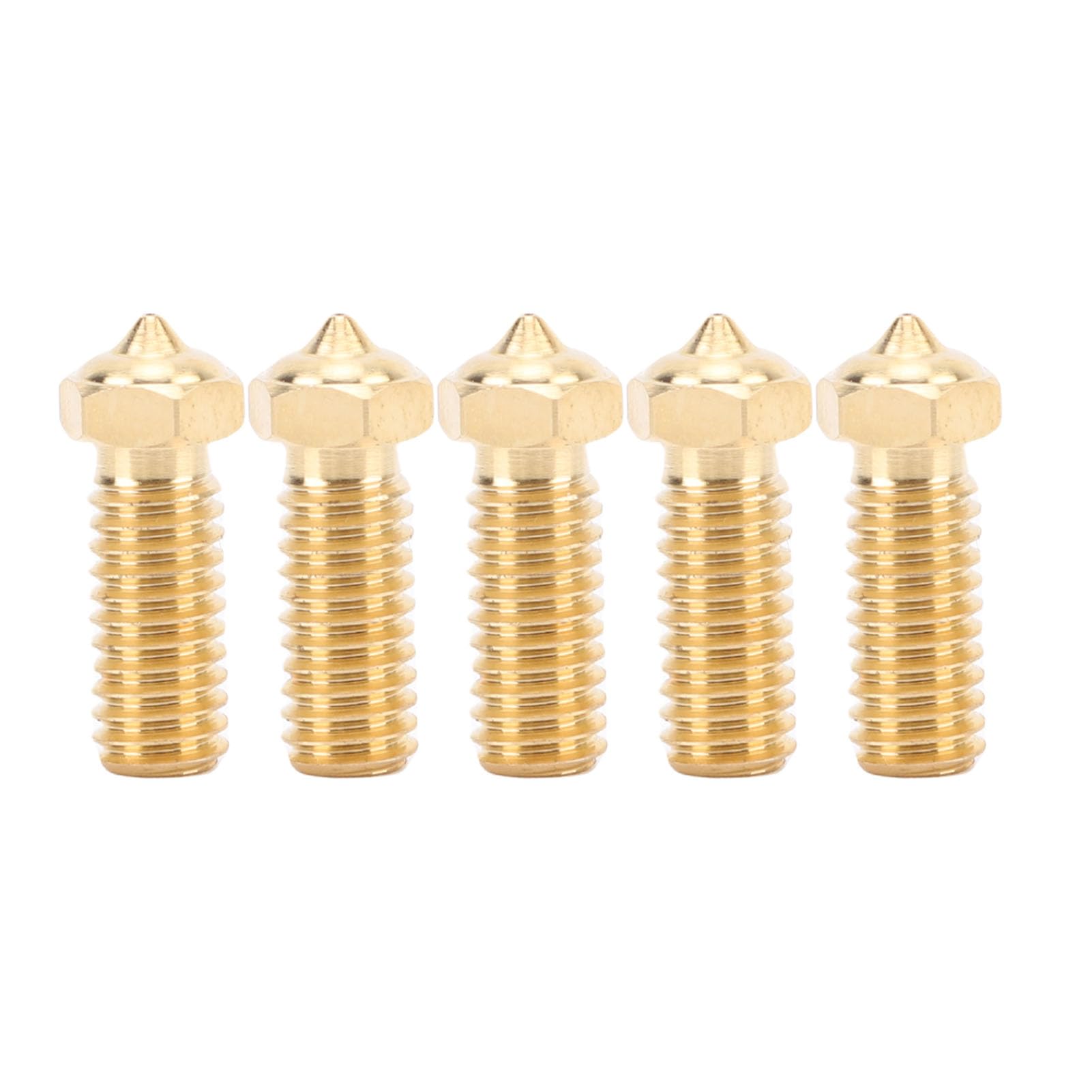 5pcs 0,4 Mm Messingdüsenkit für QIDI X-PLUS3/X-MAX3/X-SMART3/Q1 Pro, CNC Precise Machined Hotend-Düsen, Hochgeschwindigkeitsdruck für PLA/ABS/PETG/TPU/PC, Anti-Clog-Design