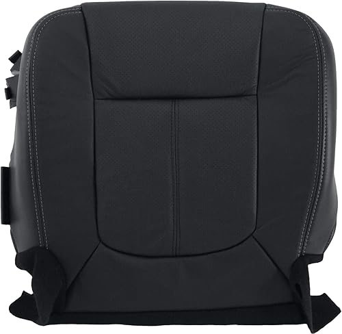 Funda de asiento de piel perforada para Ford F350 Lariat 2011 – 2016, color negro