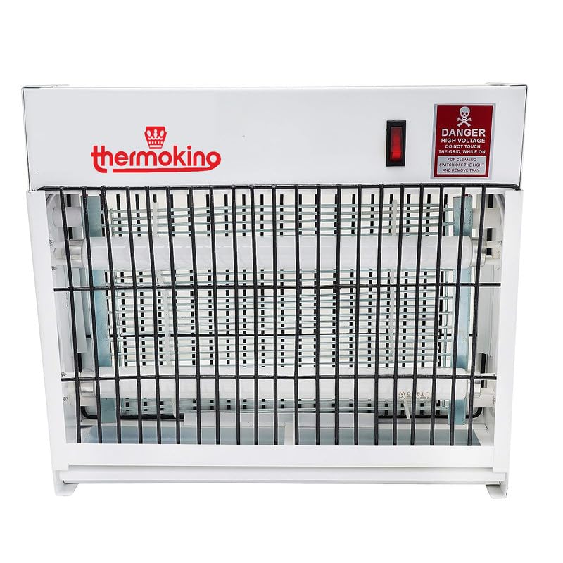 Thermoking 16W 1 Feet Double Tube Insect Killer Machine/Bug Zapper Fly Catcher for Home, Restaurants, Hotels & Offices, UV Bulbs, Insect Control (White)