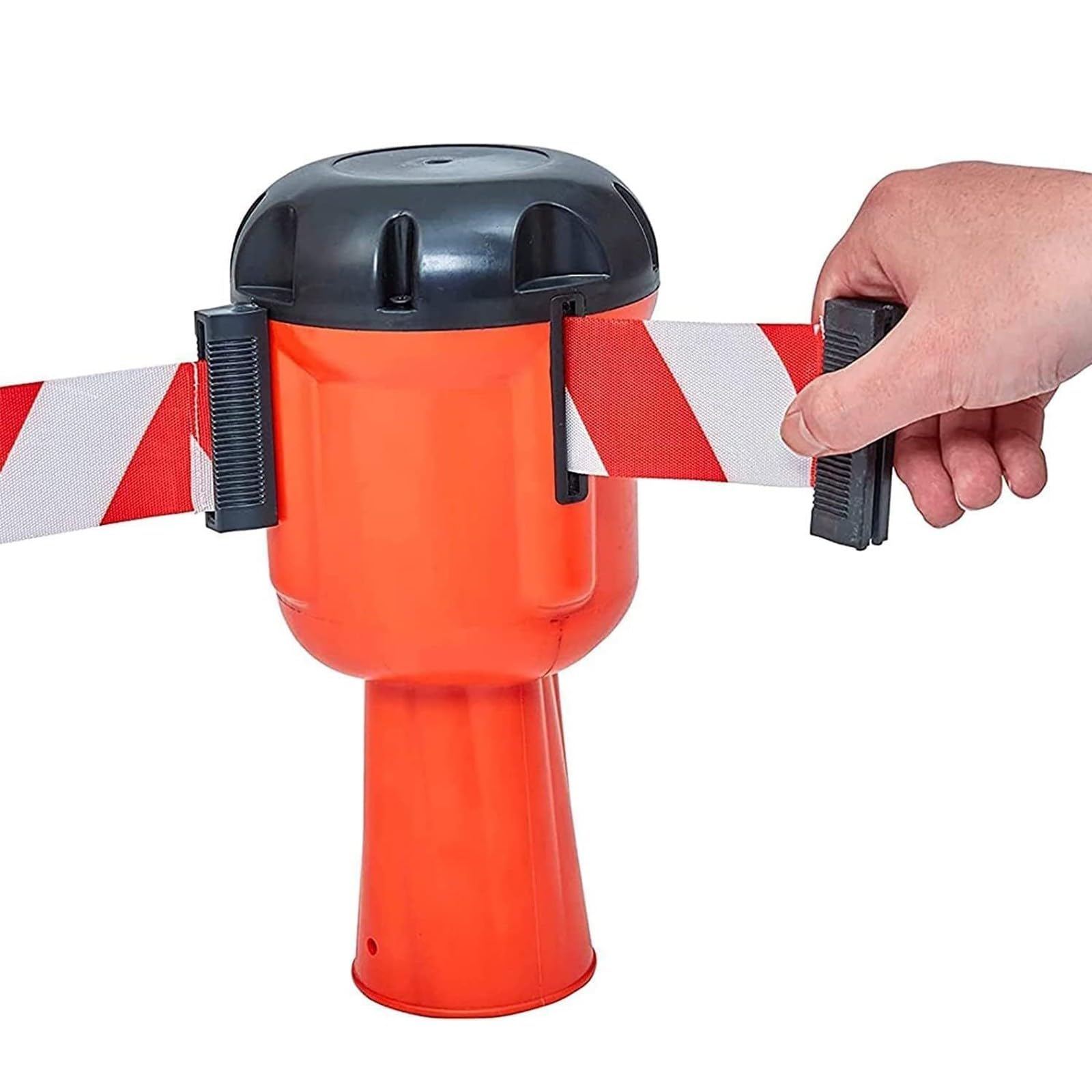 Poste, Divisor línea, Cinta Cono retráctil Barrera Cola, Barrera cinturón retráctil, remate cinturón Seguridad retráctil Conos tráfico