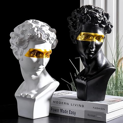 Miniatura 5 de Retrato de cabeza de Apolo retro, estatua de busto de Venus, clásica, elegante, decoración para el hogar, artesanía de resina, escultura de diosa