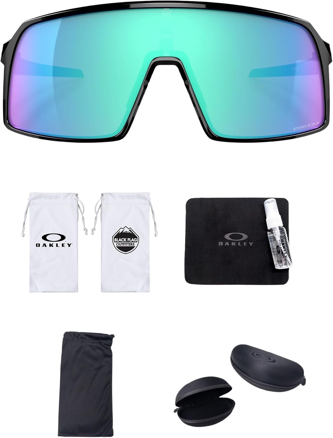 Oakley Sutro OO9406 Shield Sunglasses | Bundle with Cleaning Kit & White Microfiber Bag