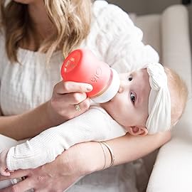 Olababy Silicone Sleeve for Avent Natural Glass Baby Bottles (8 oz, Pink)