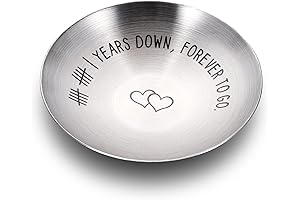 Personalized 11 Year Anniversary Gifts for Her Steel Ring Holder