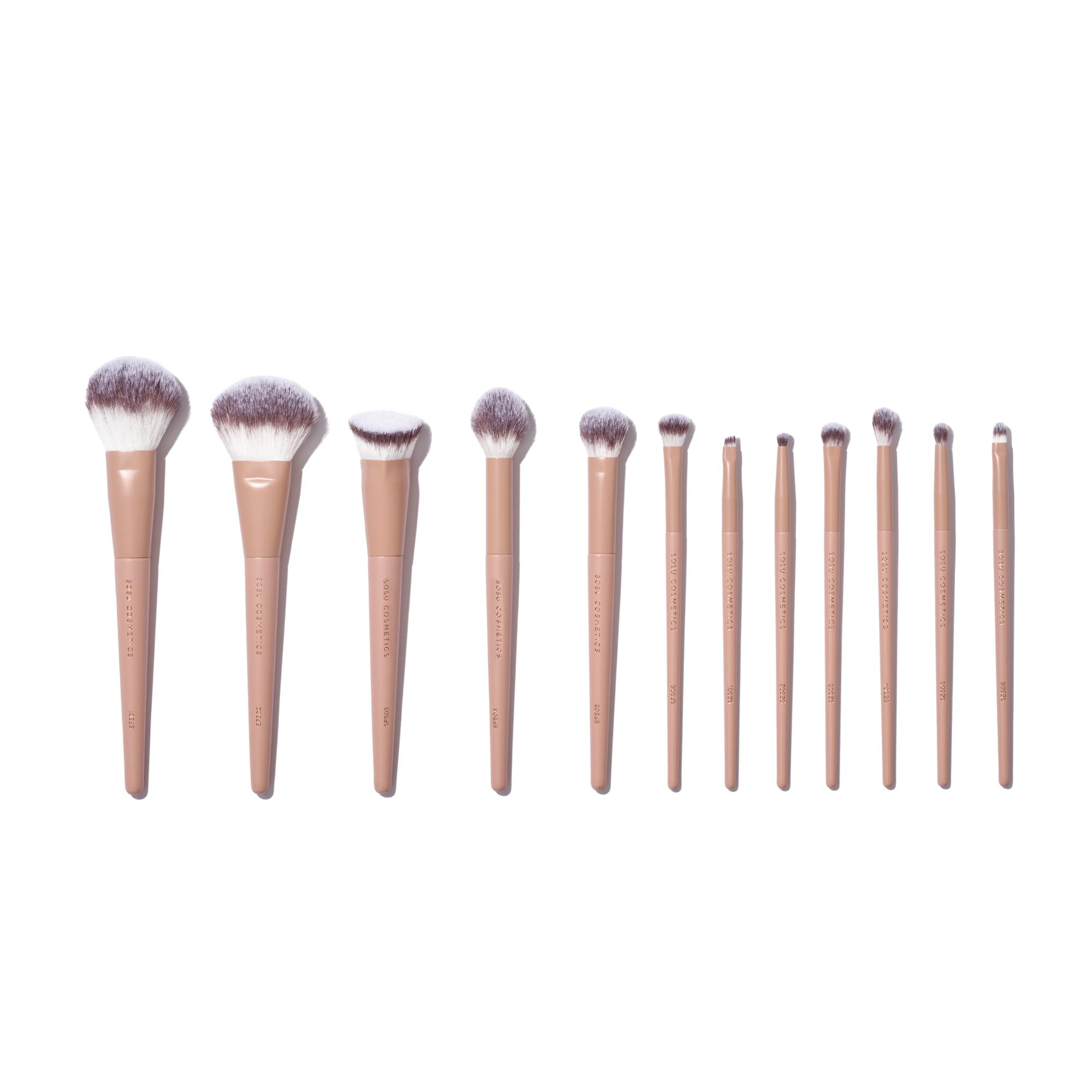 SOSU Cosmetics Ultimate Professional Makeup Brush Set, 12-Piece Collection, Pink Nude