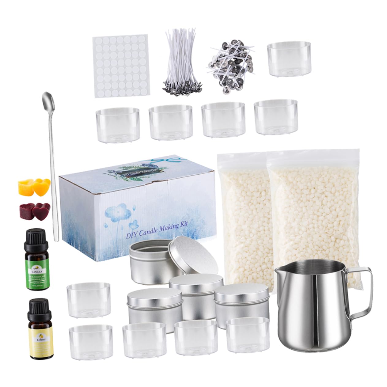 NUOBESTY 1 Juego equipo para hacer velas suministros para hacer velas aromáticas suministros de bricolaje vela cumpleaños candle making kit herramienta para hacer velas kit para hacer velas