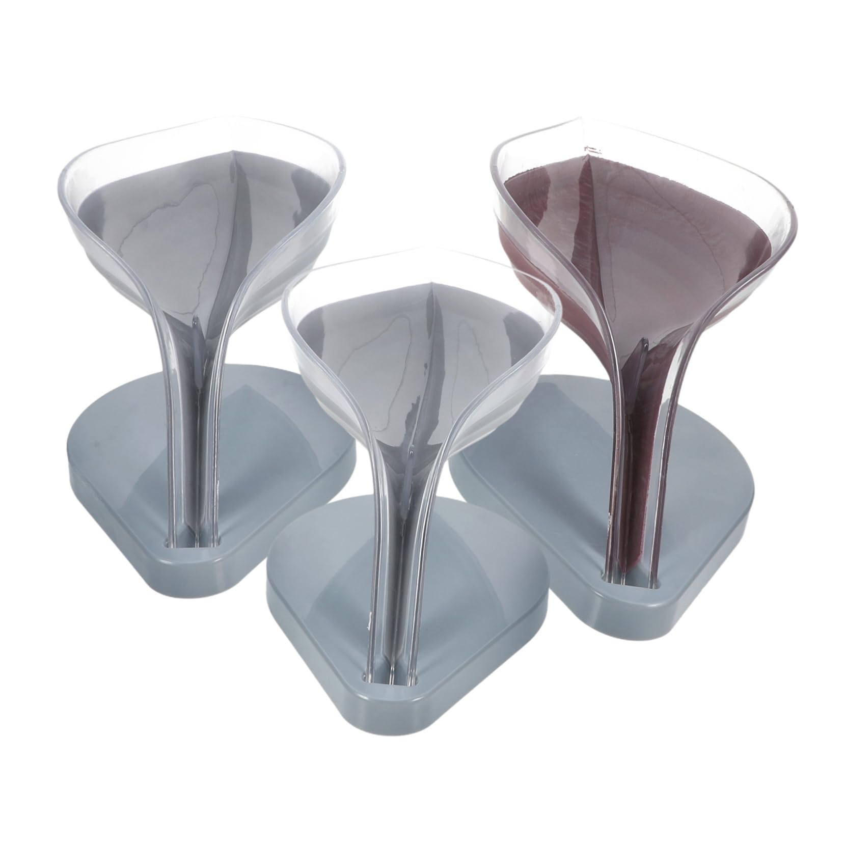 IMIKEYA Portasapone Forma Foglia in Silicone 3 Pezzi, Piattino Porta Sapone Bagno, Materiale Abs e As, Facile da Usare e Struttura Robusta per Bagno e Contatore Colore Casuale