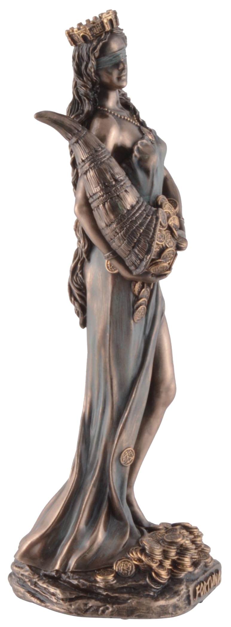 VOGLER Joh. Vogler GmbH Bronzierte Fortuna Statue Römische Göttin des Glücks 16cm Figur Glück Veronese