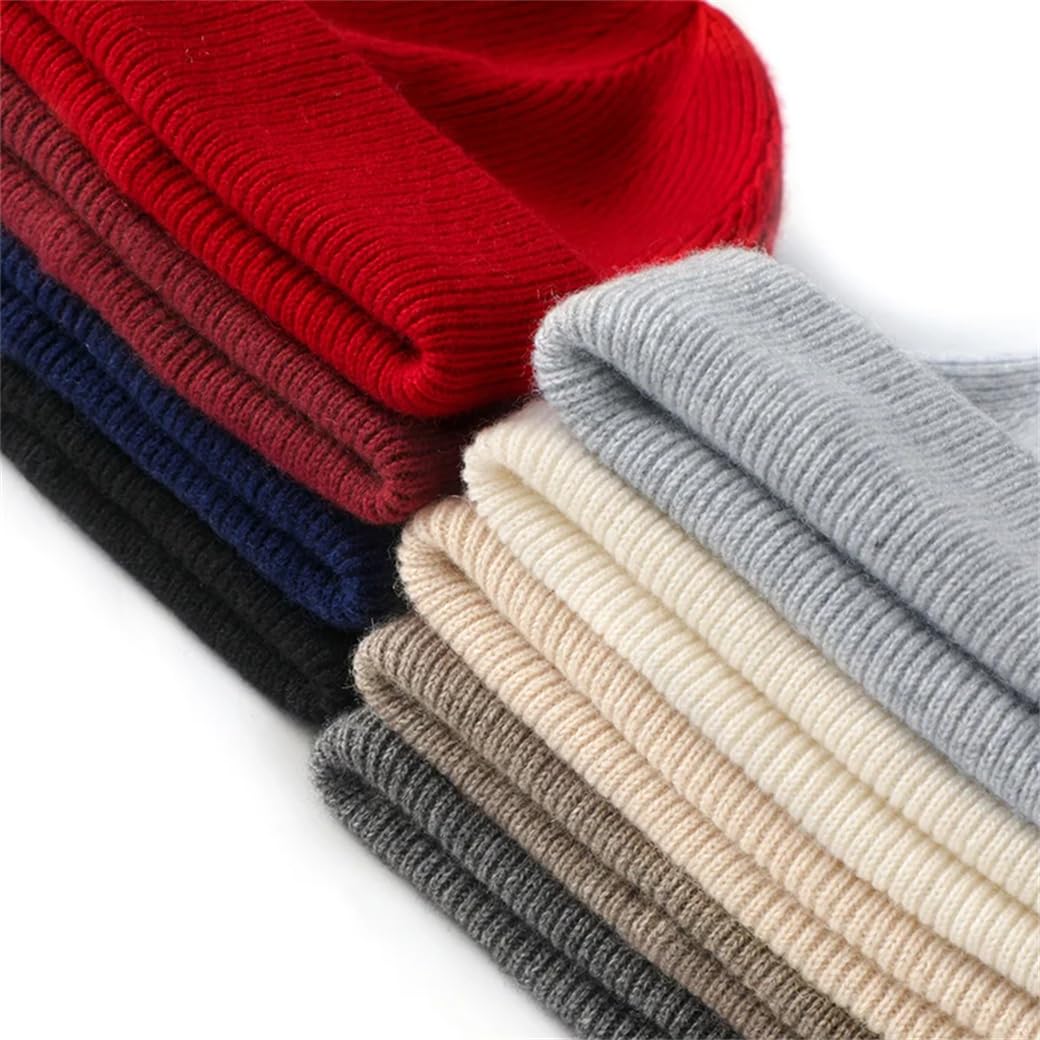 Gorro de punto de cachemir sólido unisex grueso para hombre, para esquí al aire libre, gorro térmico para mujer