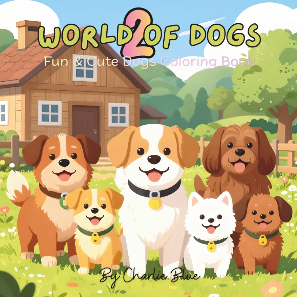 World Of Dogs 2: Simple & Cute Puppies Coloring Book