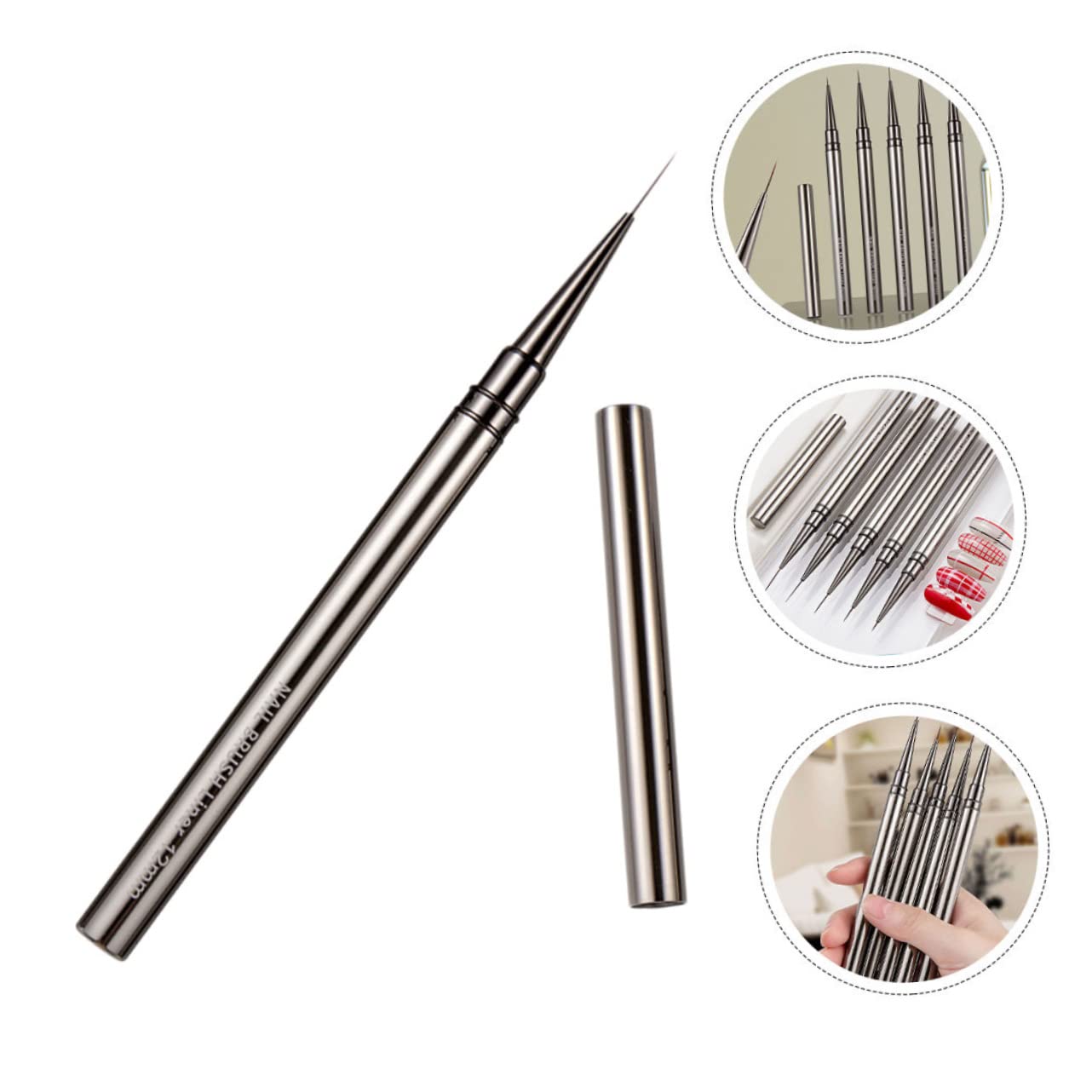 PartyKindom Nail Art Brush Fine Tip Nail for DIY Nail Design Professional Manicure Tool for Home Use Durable Handle present for Nail Art Enthusiasts and Friends