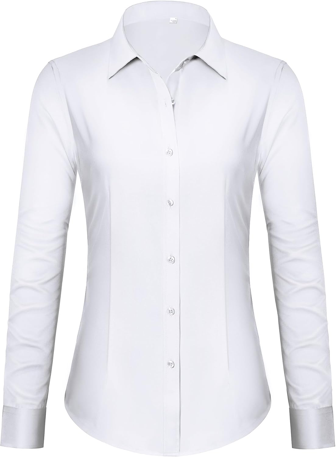 Women’s Button Down Shirts Long Sleeve Dress Shirts Collared Fitted Work Office Blouse Tops Wrinkle Free
