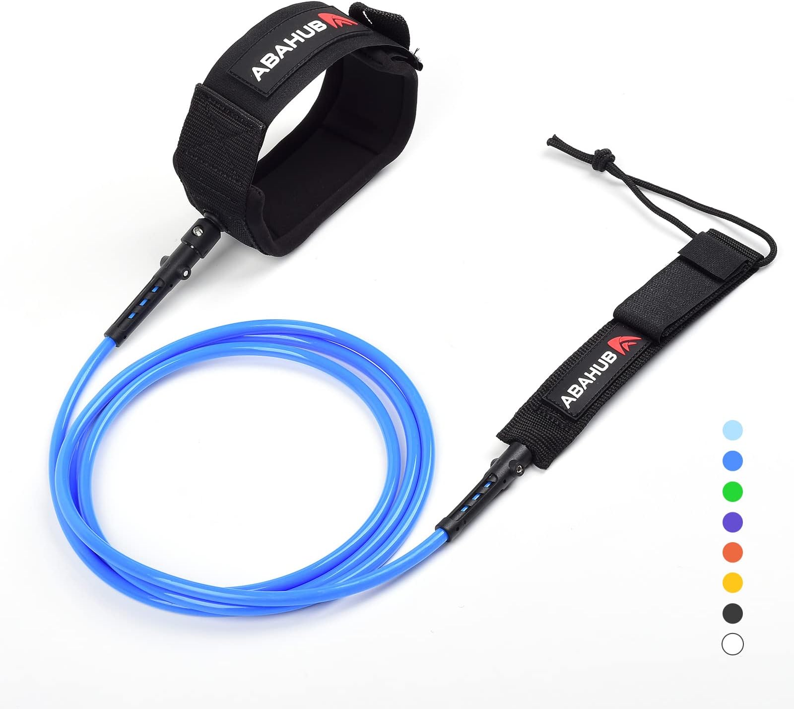 Abahub Premium Surfboard Leash, 6/7/8/9/10 ft, Straight Surf Board Leashes, 6/7mm Legrope Strap for Shortboard, Longboard