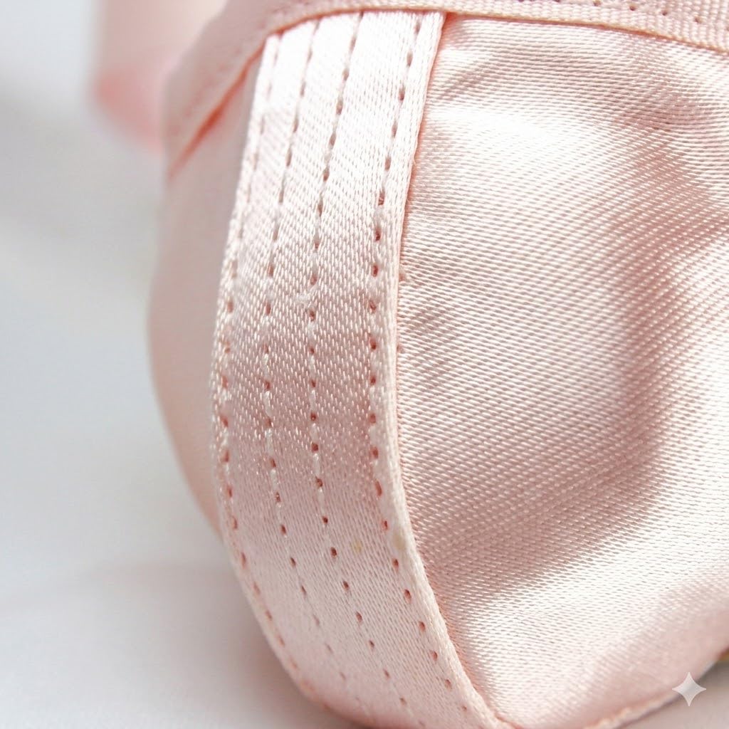Ballett Spitzenschuhe Damen & Mädchen – Professionelle Ballettschuhe Rosa aus Satin oder Canvas mit Aufgenähten Bändern und Ledersohle,Pointe Shoes für Balletttraining, Spitzentanz,Aufführungen