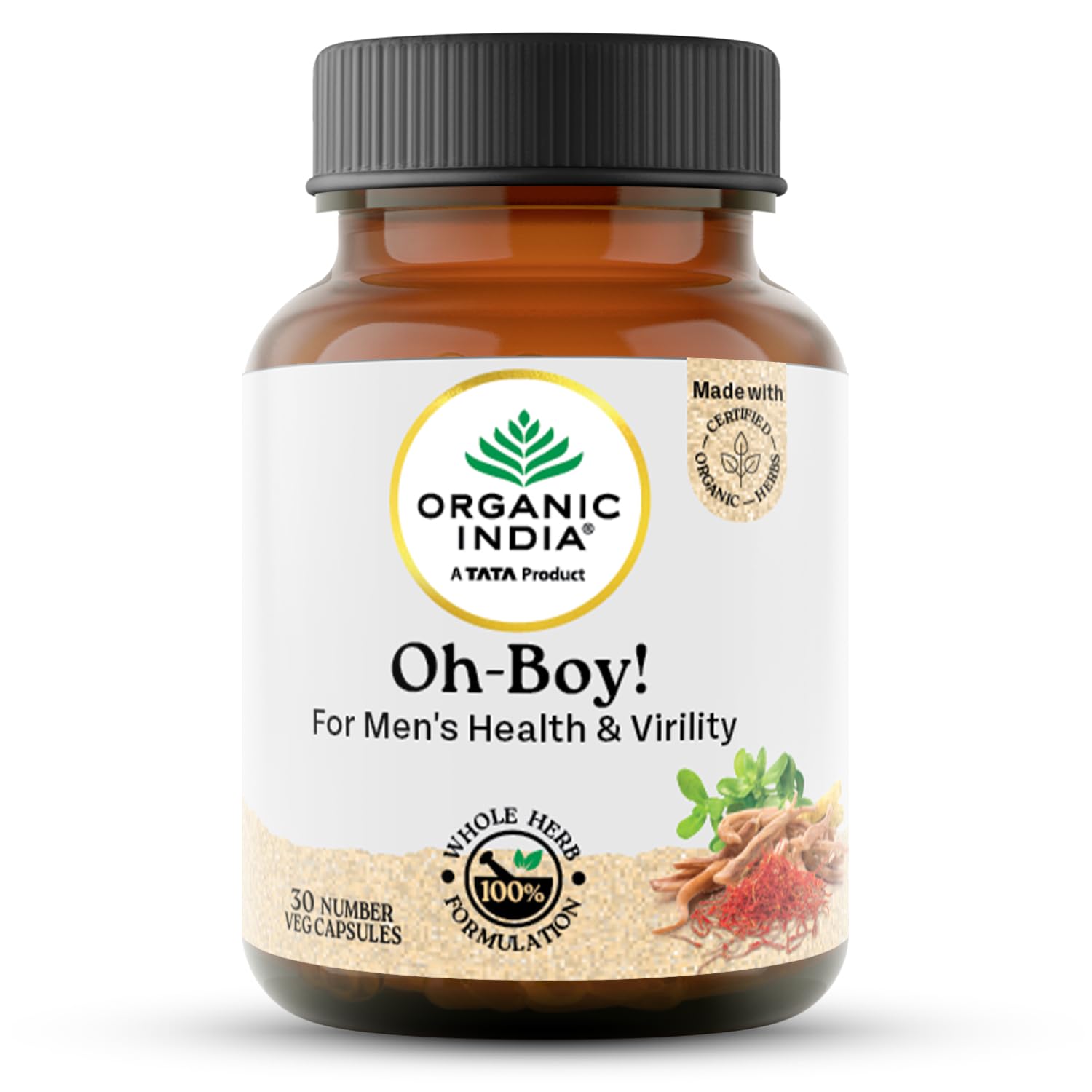 A TATA Product - Organic India OH-Boy - 30 Veg Capsules