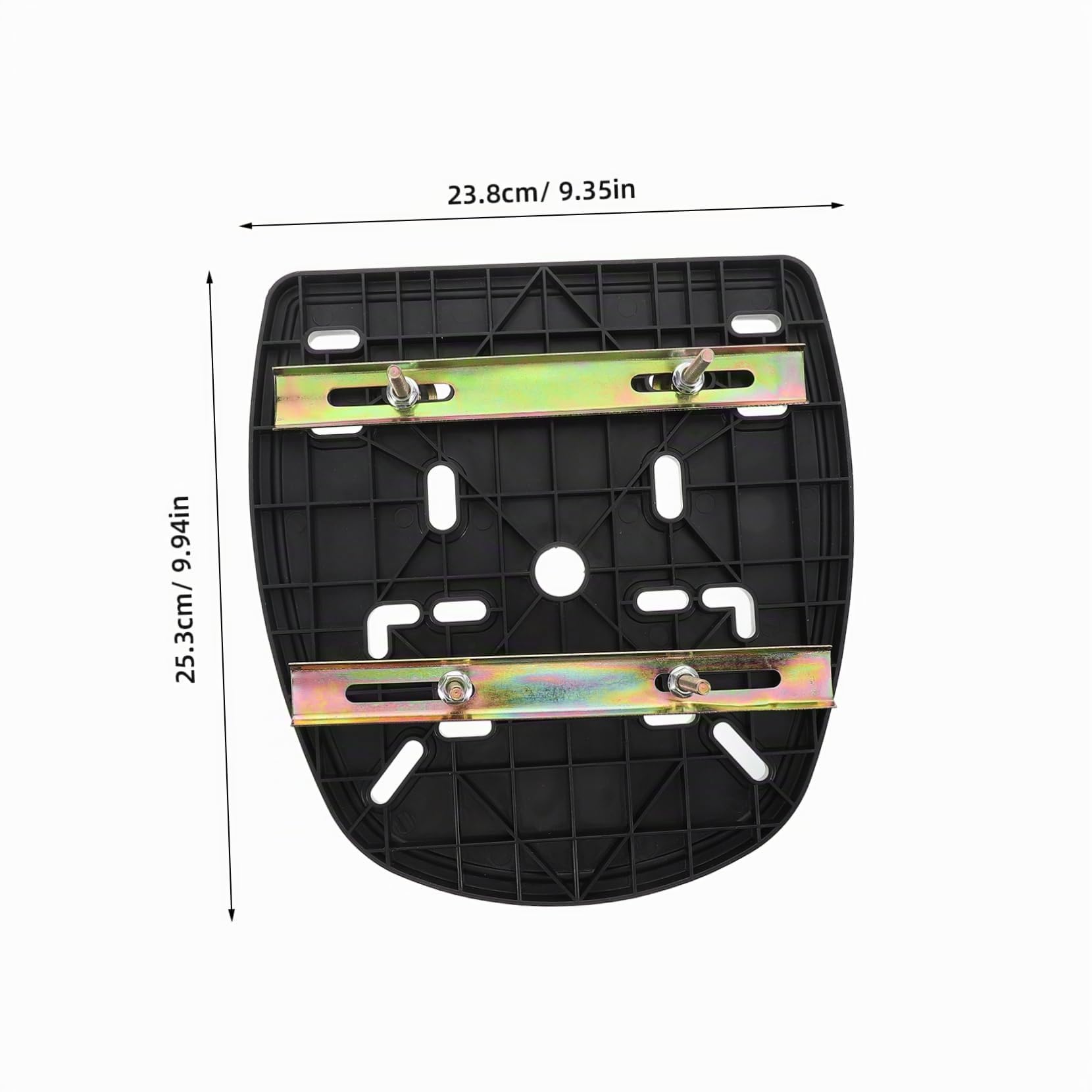 PartyKindom Piastra di Base in Pp e Lega per Bauletto Moto Posteriore Design Spesso, Strisce Antishake e Fissaggio Sicuro, Accessorio per Scatola Posteriore Moto