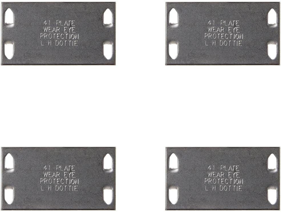 L.H. Dottie 411 Safety Plate, 1-1/2-Inch Width by 2-3/4-Inch Length, 100-Pack (Four Pack)