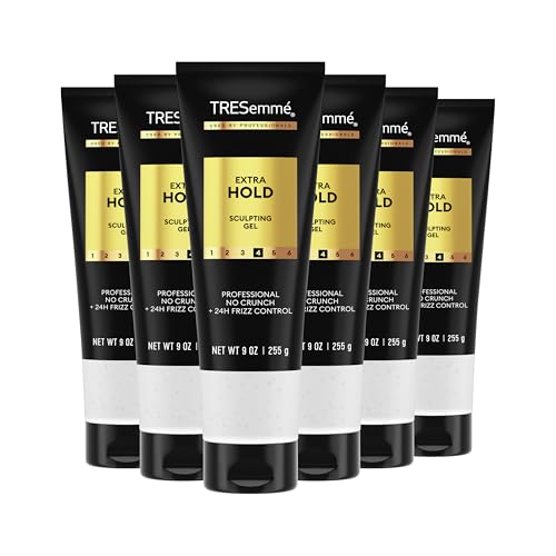 TRESemmé Extra Hold Hair Gel Pack of 6 Alcohol-Free for 24-Hour Frizz Control and Humidity Protection 9 oz