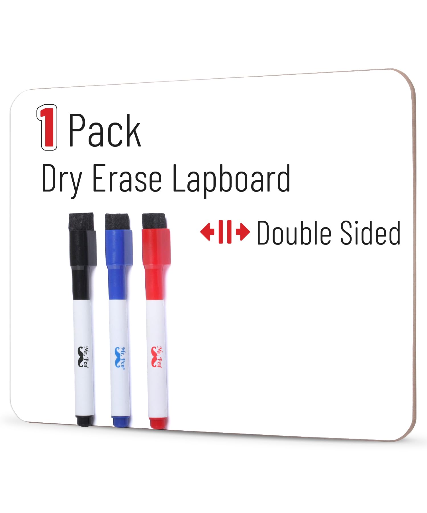 Mr. Pen- Dry Erase Lapboard, 11.75" x 8.9", Double Sided with 3 Dry Erase Markers, Mini Dry Erase Board for Kids, Small White Boards for Students