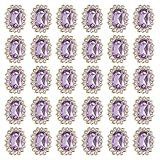 PATIKIL 30Pcs Decorazioni Con Strass, Manufatti A Mano Con Strass Di Cristallo, Bottoni Co...