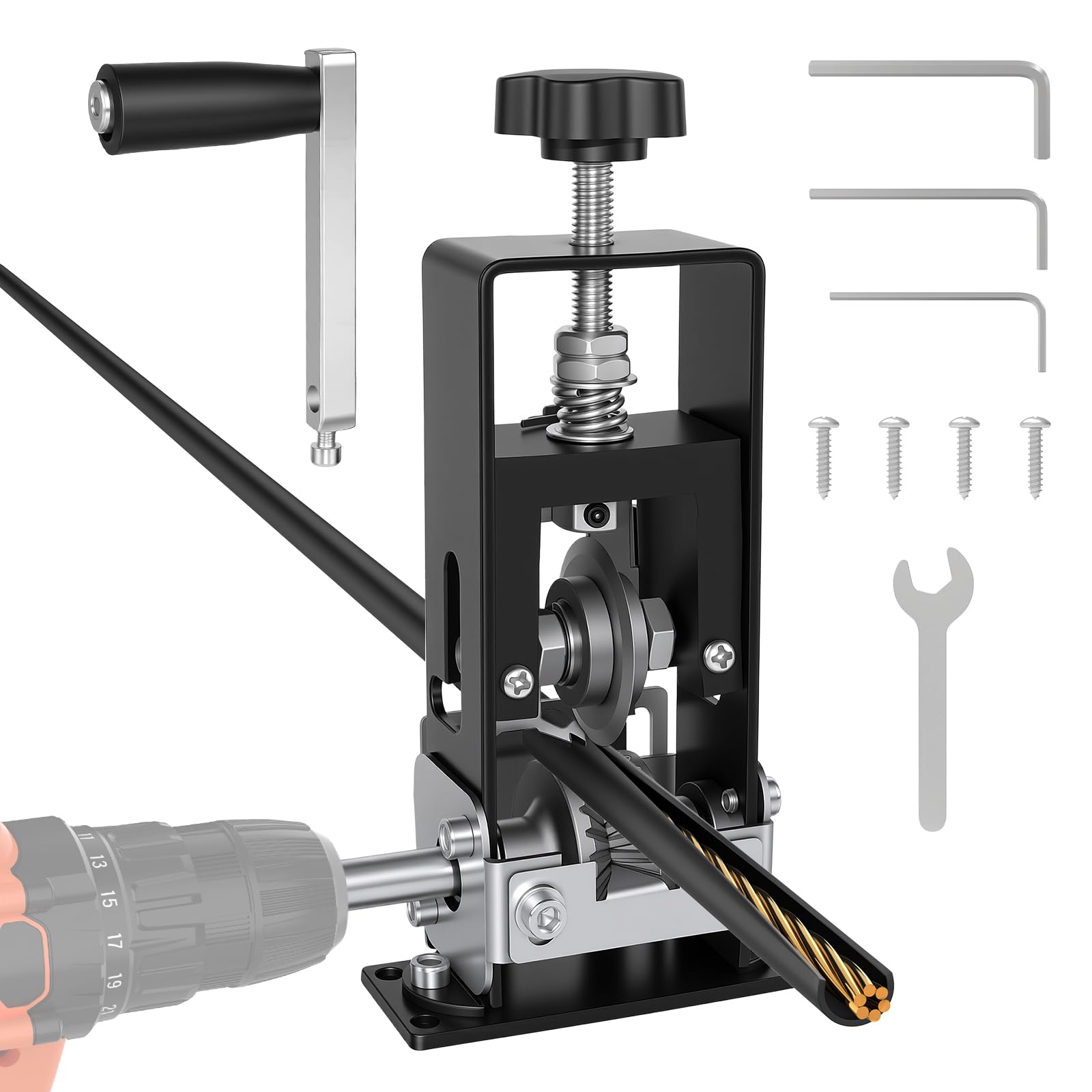 Copper Wire Stripper Machine,Manual Wire Stripping Powered Wire Stripper Machine for Scrap Copper Recycling,Portable Wire Stripper Electric Wire Stripping Tool with 2-25MM Stripping Diamete for Cables