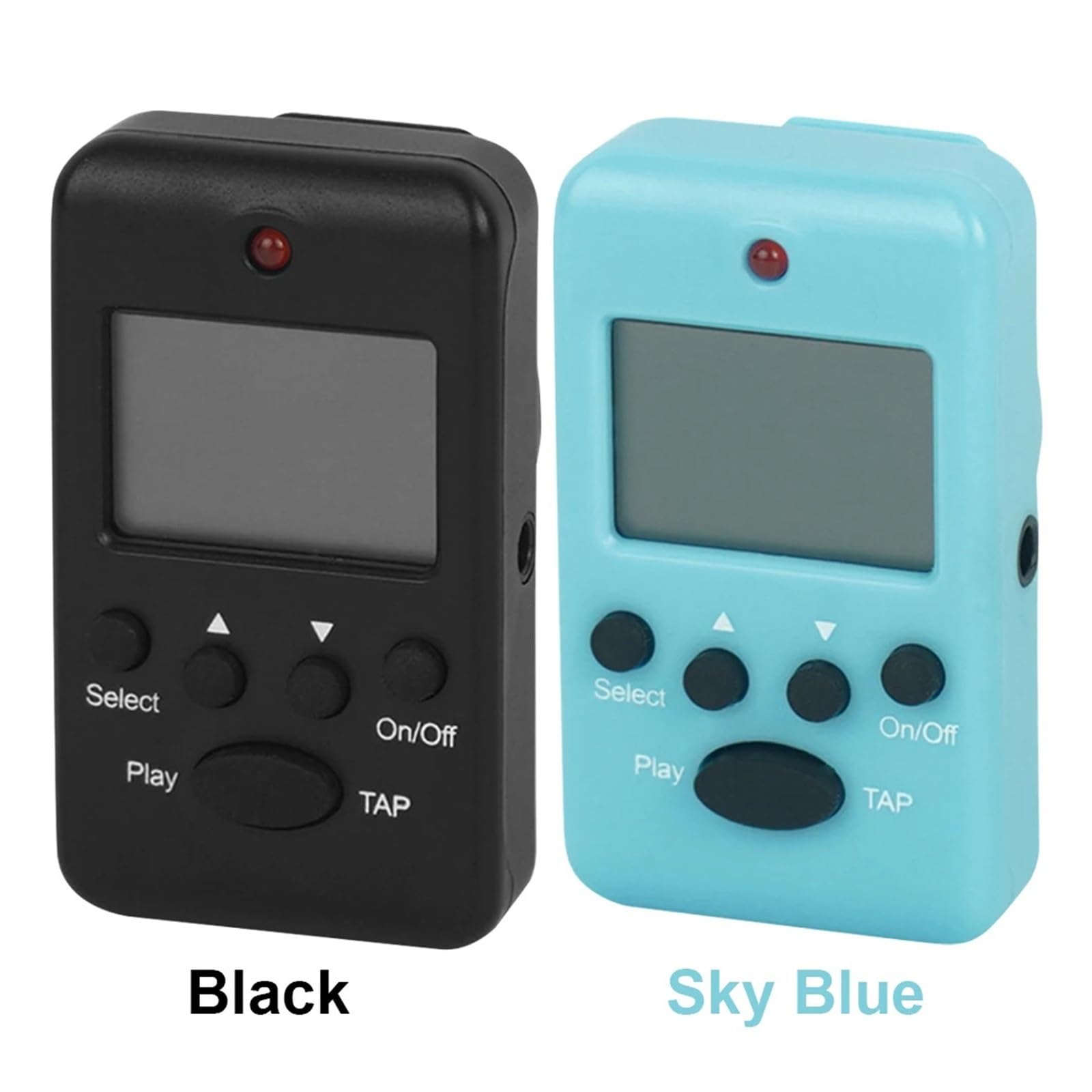 Elektroniczny Metronom Klips do kieszeni Metronom Metronom Cyfrowy Metronom do gitary fortepianowej Flet Drum (Sky Blue)