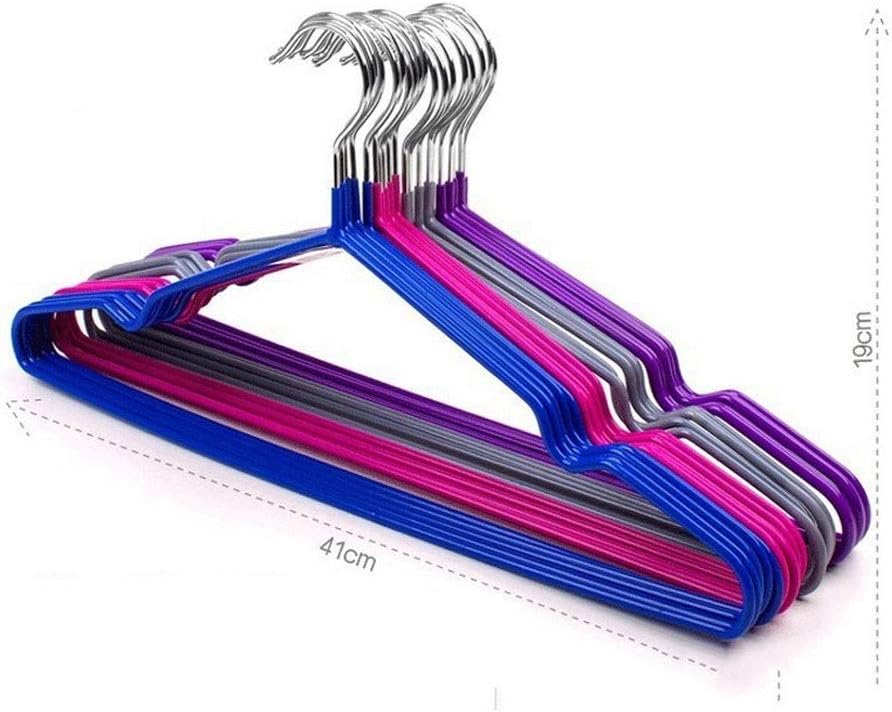 Standard Hangers Dip Plastic Non-Slip Metal Clothes Hangers Adult Clothes Hanger Hanging Shelf Drying Racks Household Drying Racks(2)