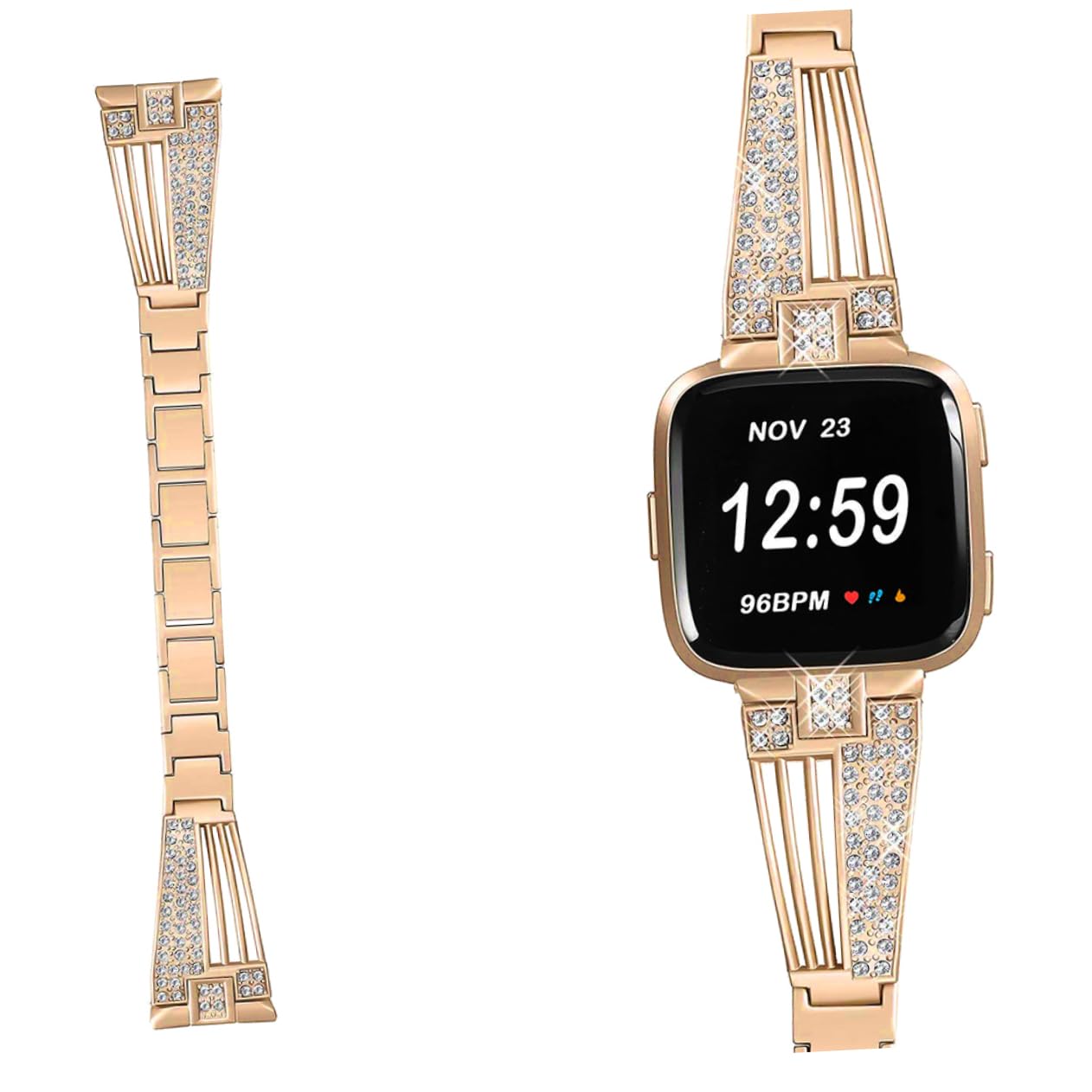 UKCOCO 3 Pcs Femmes Montres Strass Bracelets Cristaux Bracelet s De Montre Bandes s Pour Femmes Remplaçable En Acier Inoxydable De Montre