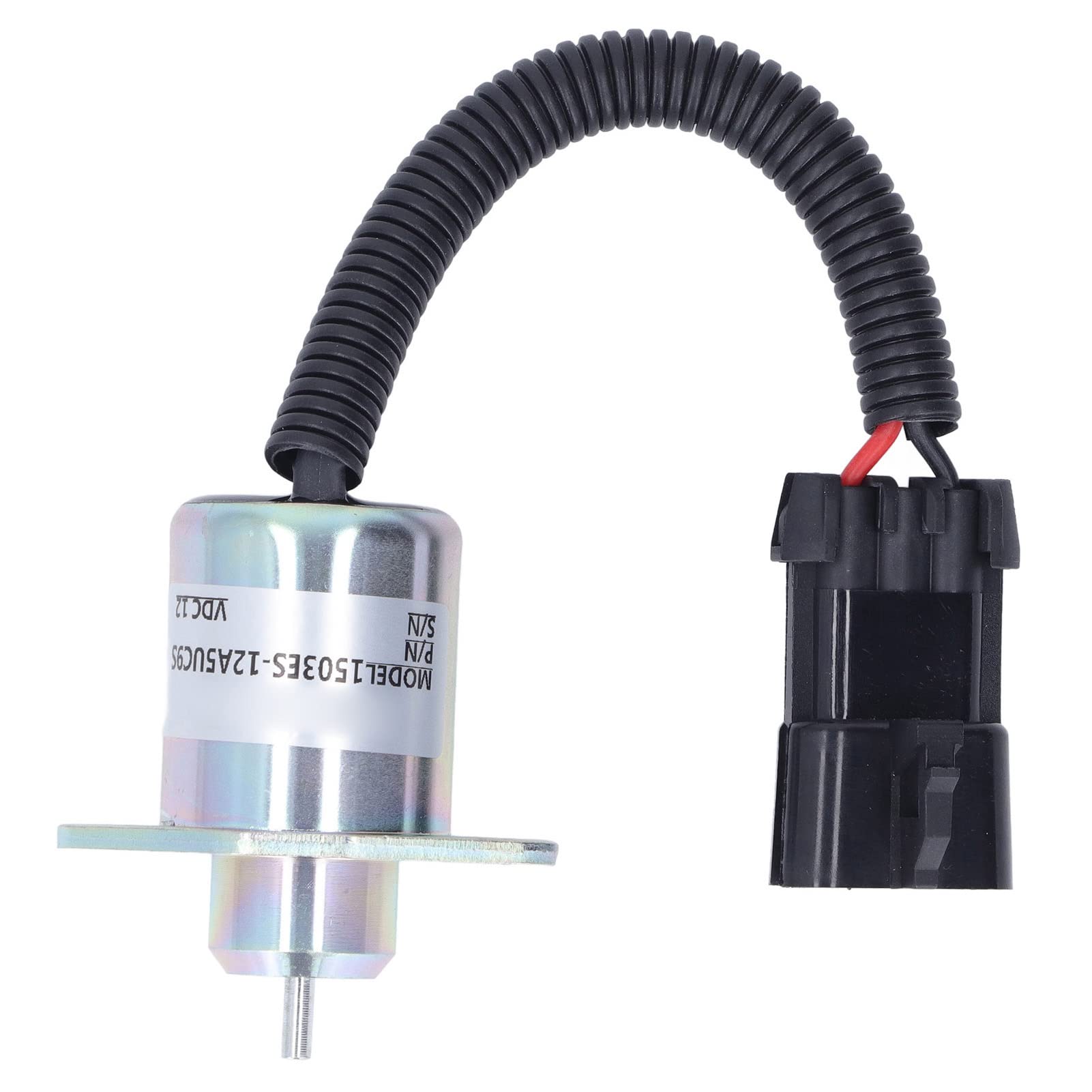 Tbest Válvula Solenoide de Cierre Dc12v 1503es 12a5uc9s Válvula de Cierre de de Acero Inoxidable de Alta Precisión para Reemplazo del Motor D1505 V1505 Oem 2848a278 2848a279