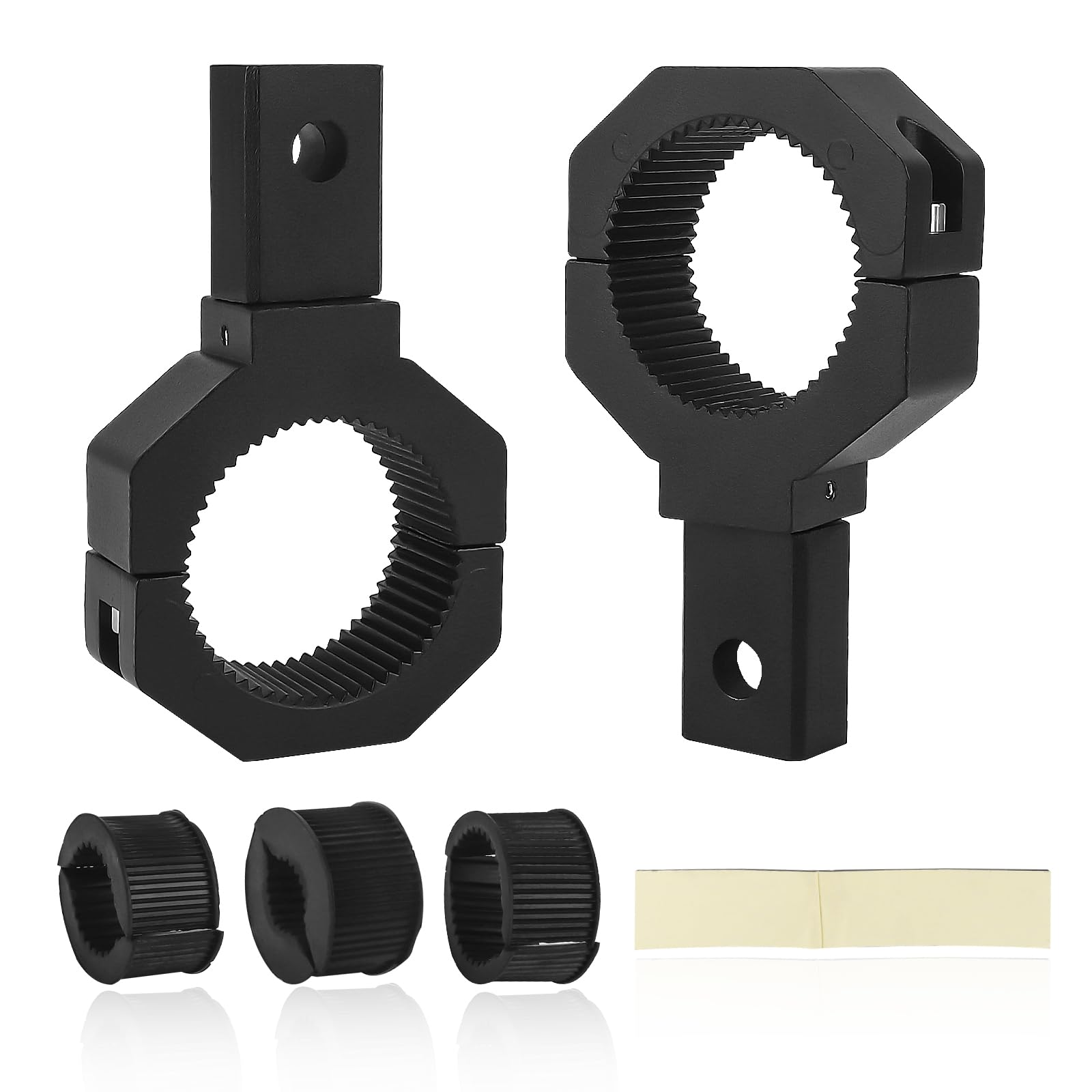 Chelhead Drehbare Arbeitsleuchten Halterung LED Lichtbalken Montage Halterungen, passend für 2.5 bis 5 cm Rundrohre, drehbare Aluminium Halterung, verstellbare Überrollbügel Lichthalterung(2er-Pack)