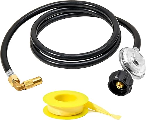 KTUOPEE Manguera adaptadora de propano de baja presión de 6 pies con regulador para Blackstone de 17 pulgadas y 22 pulgadas regulador de parrilla