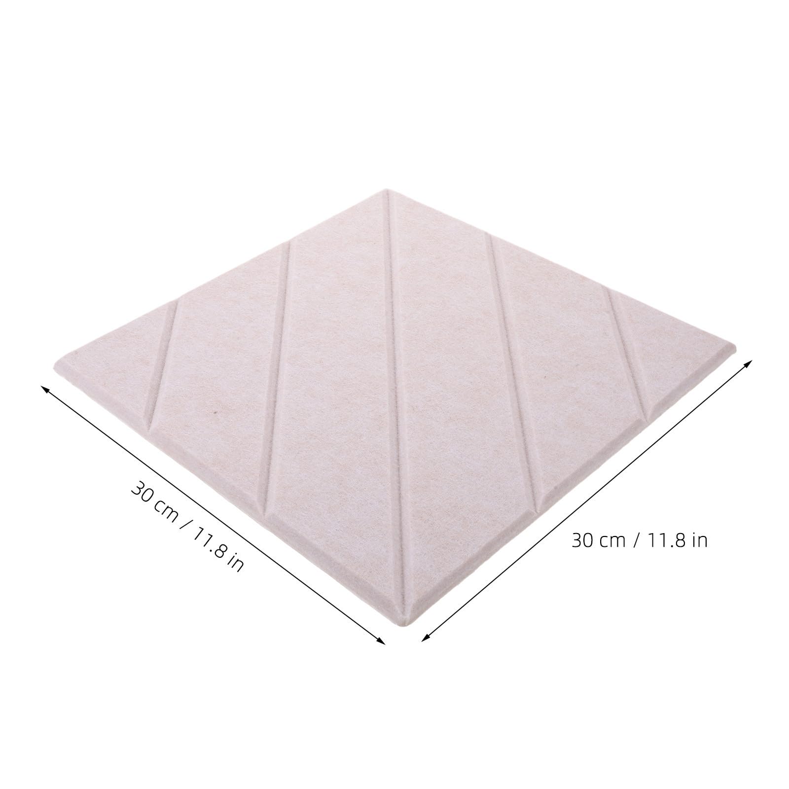 YARNOW 12 Pezzi Pannello Acustico Quadrato Autoadesivo 30cm Bianco per Sale