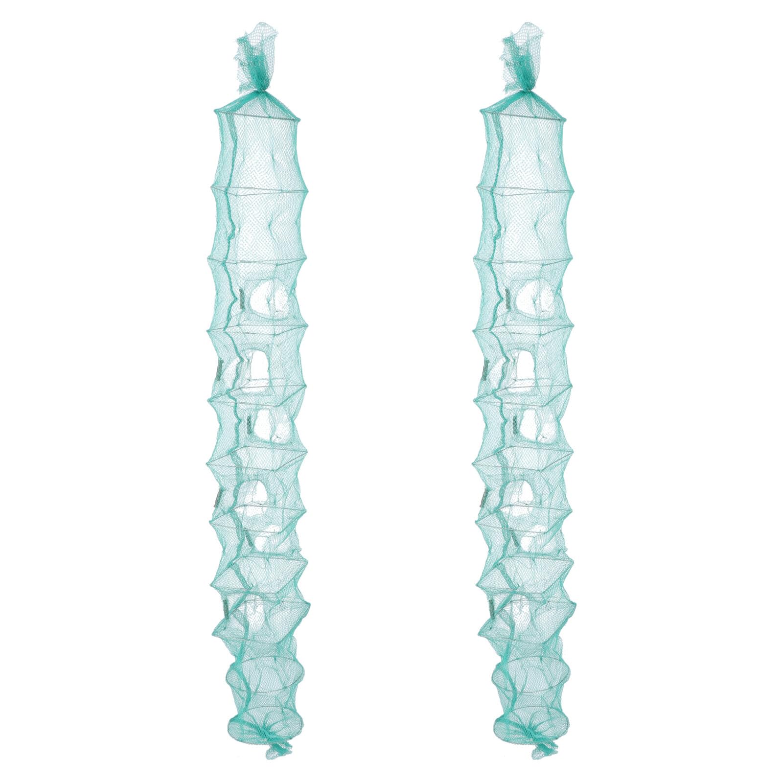 Gatuida Dispositivo da Pesca Portatile 2 Unità in Nylon e Ferro per Gamberi e Rettili, Rete Multiuso Pratico Metodo di Stoccaggio per Accessori da Pesca