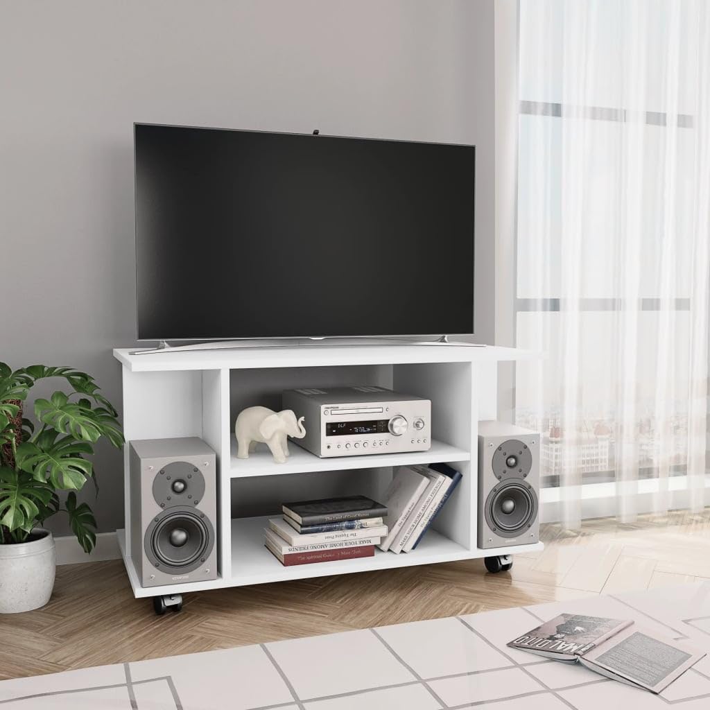 Cassetto TV VidaXL Rotolante Moderno White 80x40x45 cm - Dettaglio