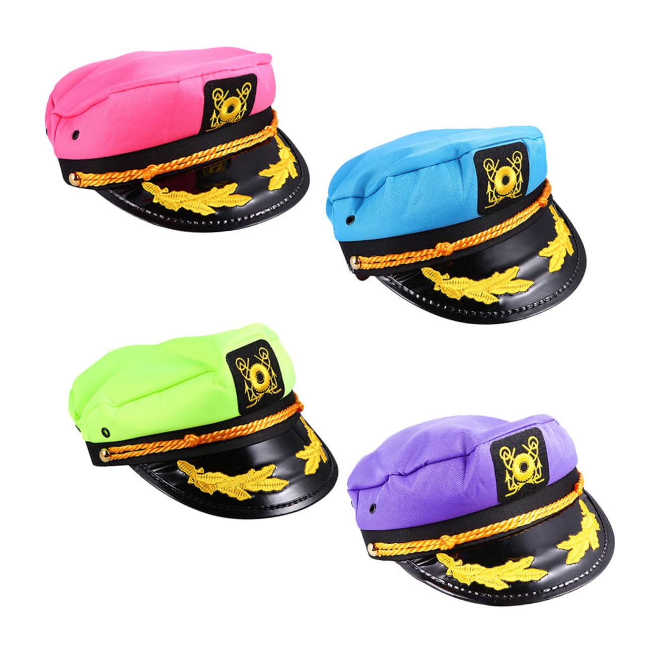 FOMIYES 4pezzi Cappello Da Marinaio Per Cosplay Accessorio Per Feste in Barca Vela Cappello Da Capitano Per Adulti Morbido e Leggero Copertura Completa Per Uomo e Donna