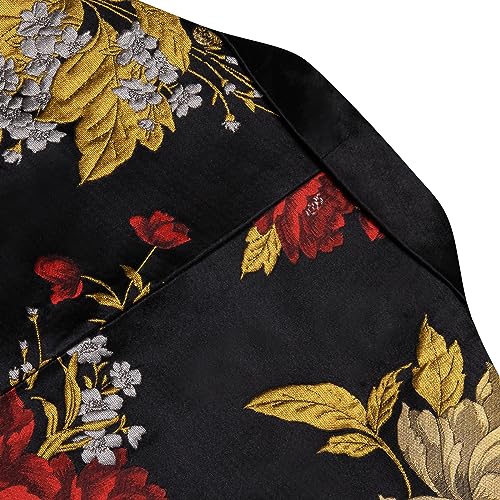 Image of Barry. Wang Men's Sport Coats & Blazers Flower Suit Jacket 1 Button Paisley Tuxedo Mardi Gras Carnival Parade Gift