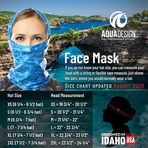 Image of Aqua Design Face Mask for Women: UPF 50+ Motorcycle Ski Cover Balaclava Gaiter
