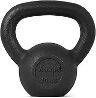 Yes4All Cast Iron Kettlebell 5-80 lbs: Durable Strength Training for Swings, Squats, Full Body Workouts - Wide Grip, Flat Bottom