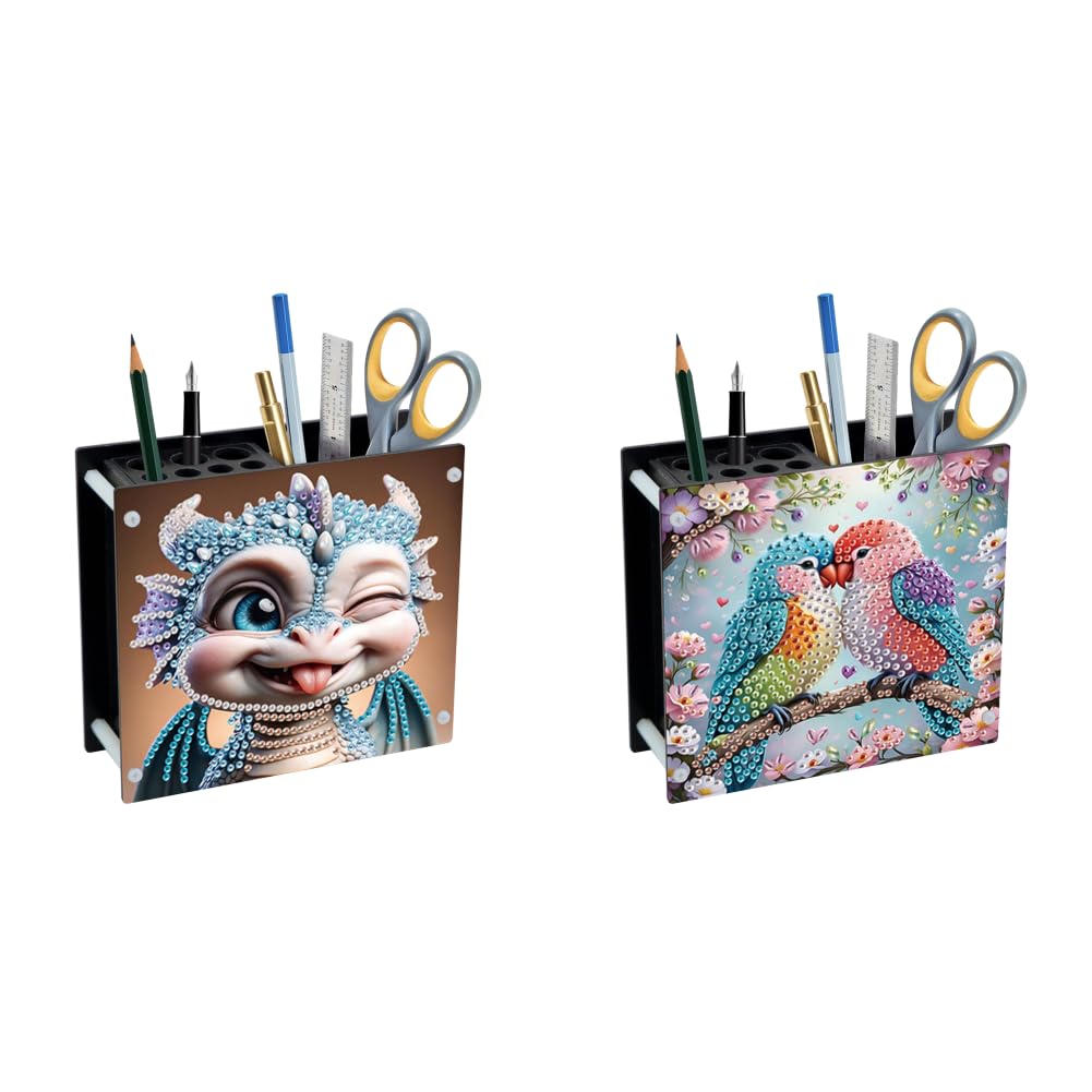 Organisateur de porte-crayons dragon acrylique modulable pour bureau stylé