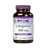 Bluebonnet Nutrition L-Arginine 500mg, Free-Form Amino Acid, Nitric Oxide Precursor*, Soy-Free, Gluten-Free, Non-GMO, Kosher Certified, Vegan, 100 Vegetable Capsules, 100 Servings, White