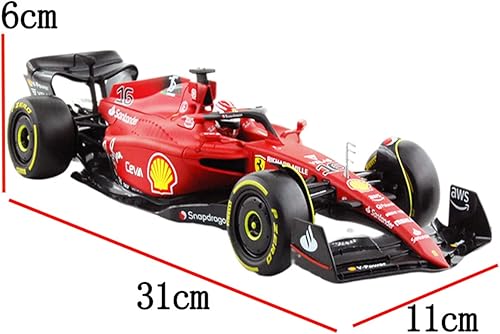 Miniatura 2 de XTD Bburago 118 Ferrari 2022 F1-75 16 55 F1 - Fórmula de carreras para automóvil de simulación estática de aleación fundida a presión 2022 F1-75 16
